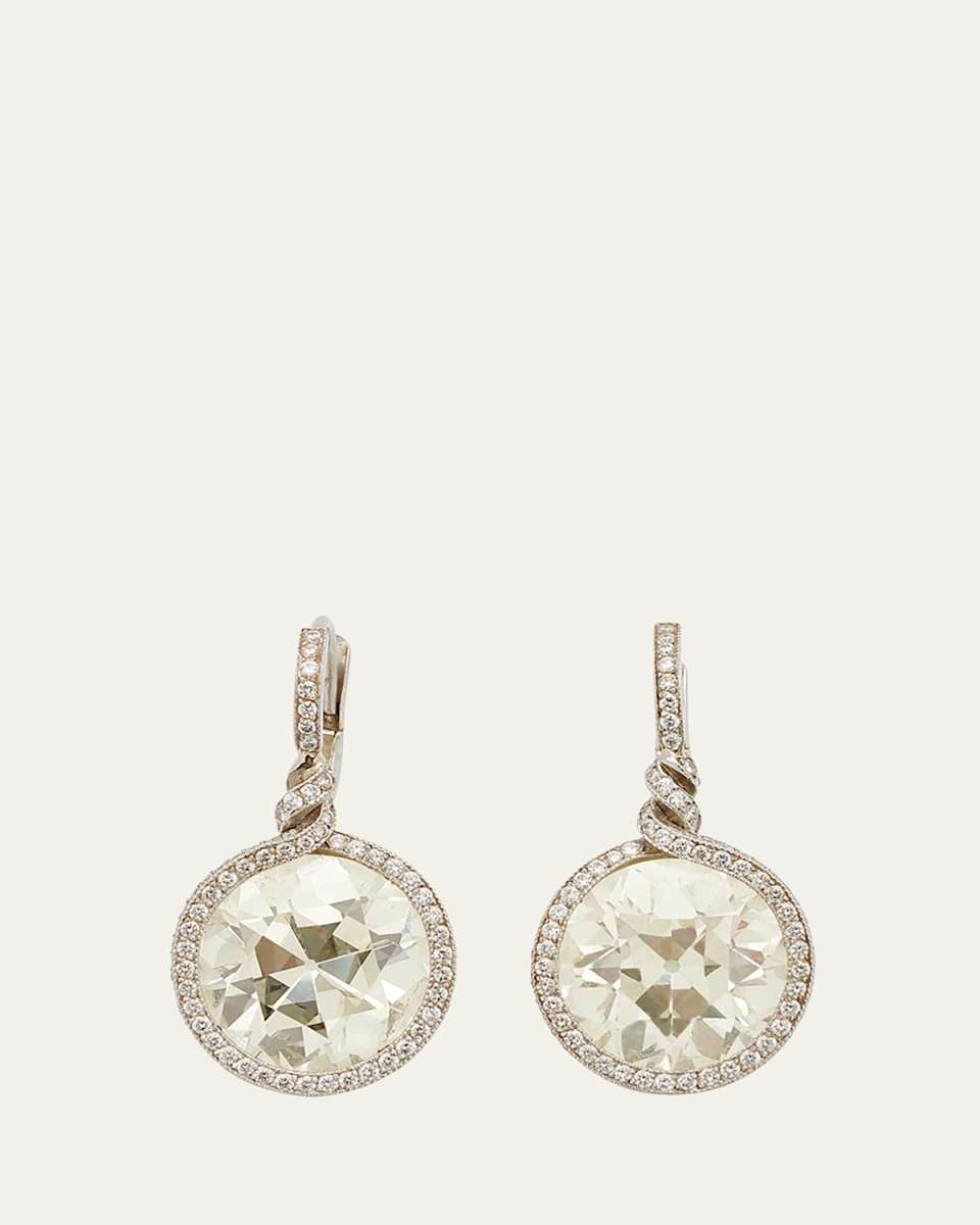 Platinum Earrings with Diamonds